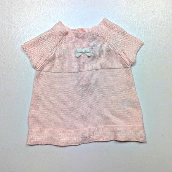 Janie and Jack Dress Baby Girls Size 0-3m Light Pink Sweater - Picture 1 of 4